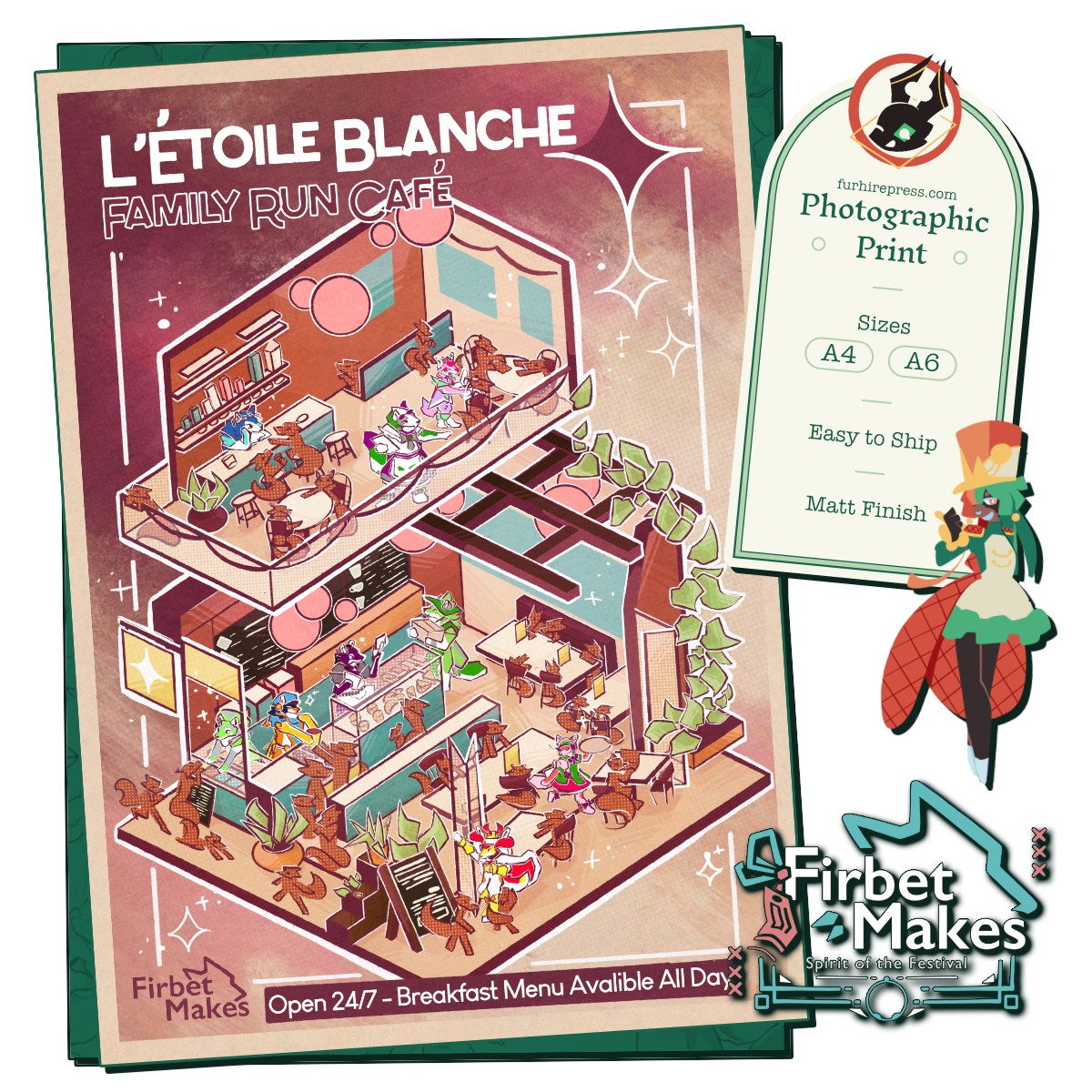 Cafe Wolves Print Series