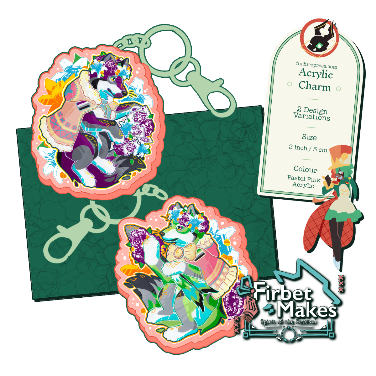 Flower Party Acrylic Keyring Series