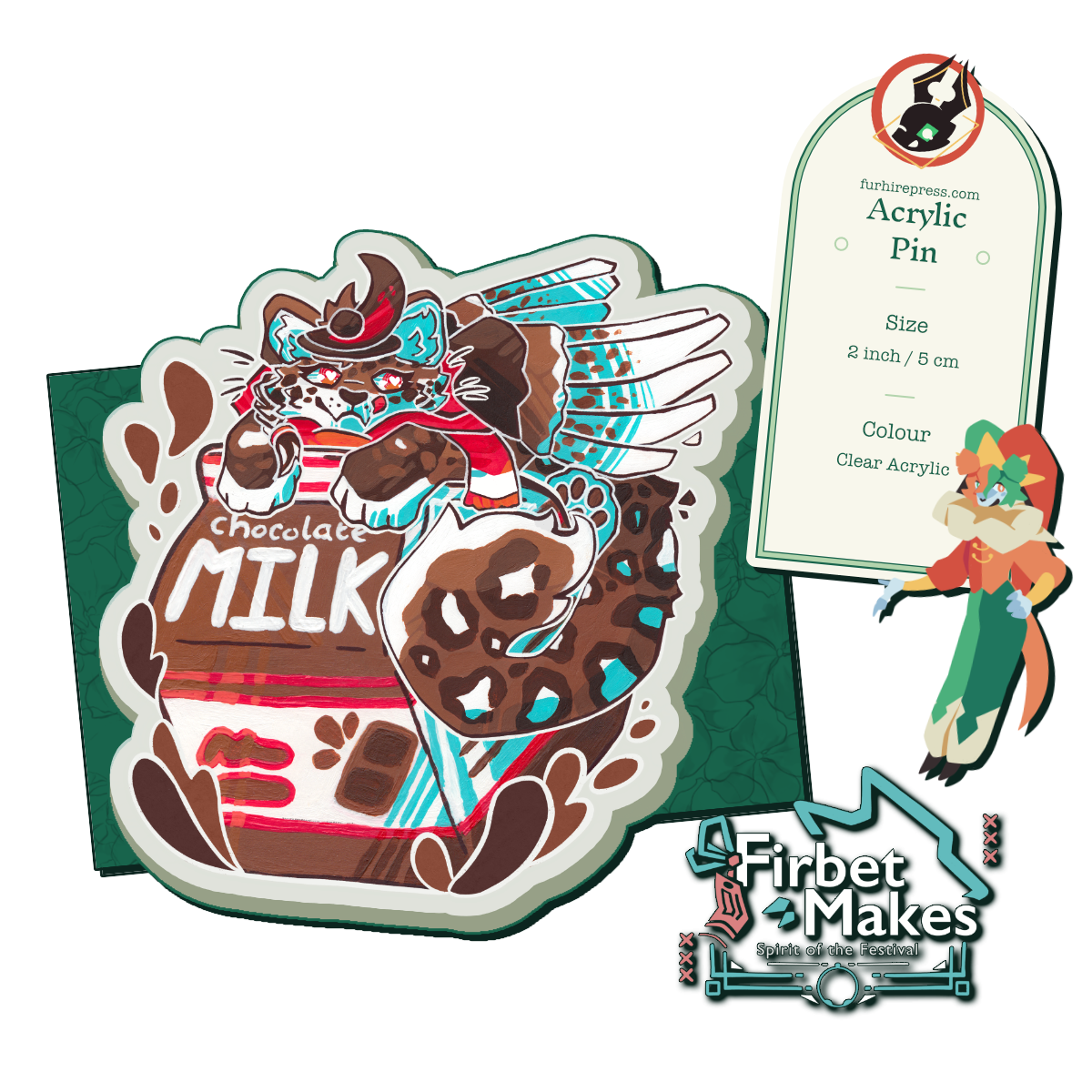 Milk Cats Acrylic Pin Series