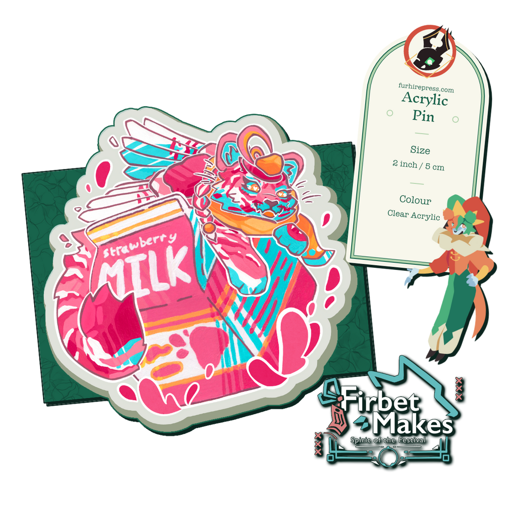 Milk Cats Acrylic Pin Series